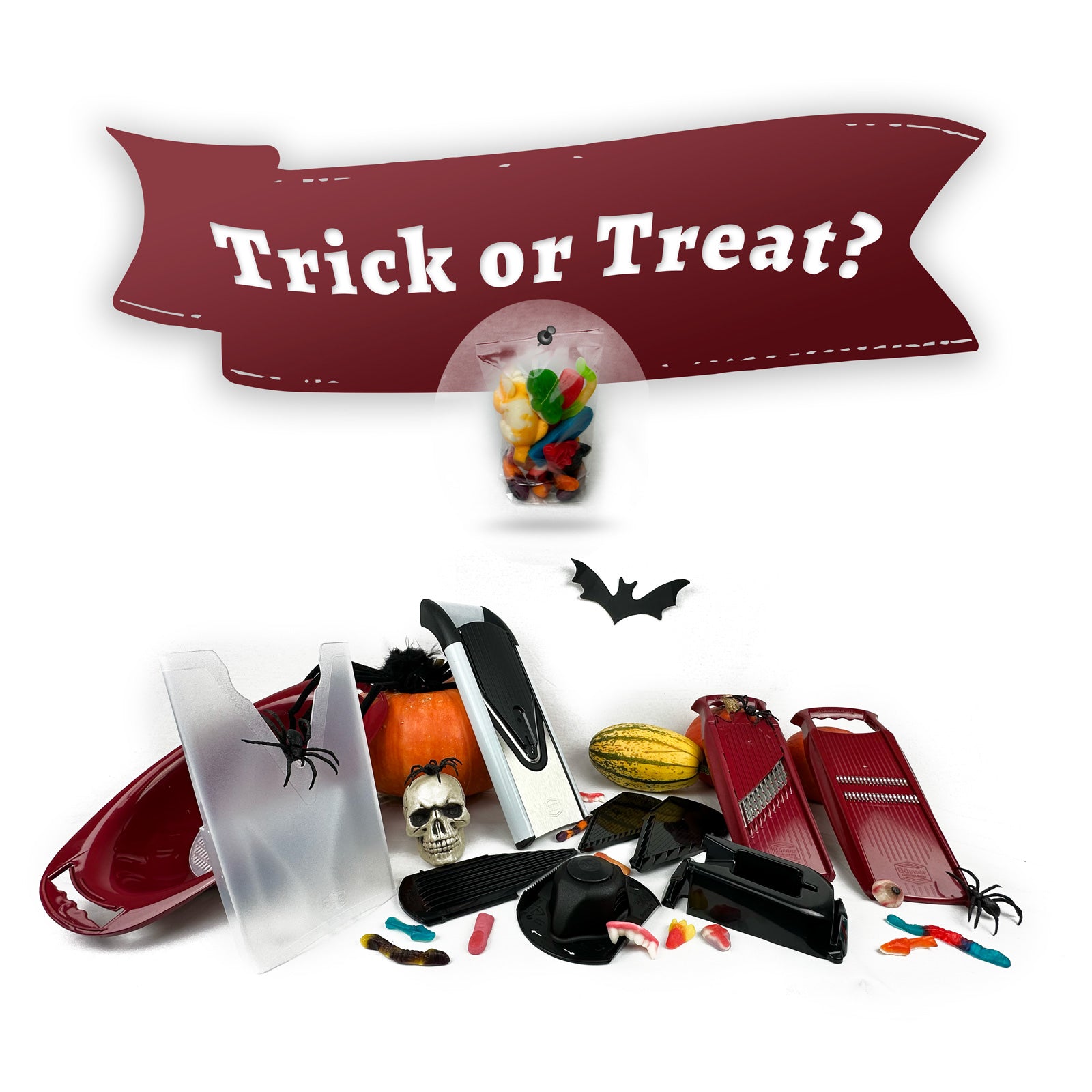 Halloween - Trick or Treat - Rood / Inox